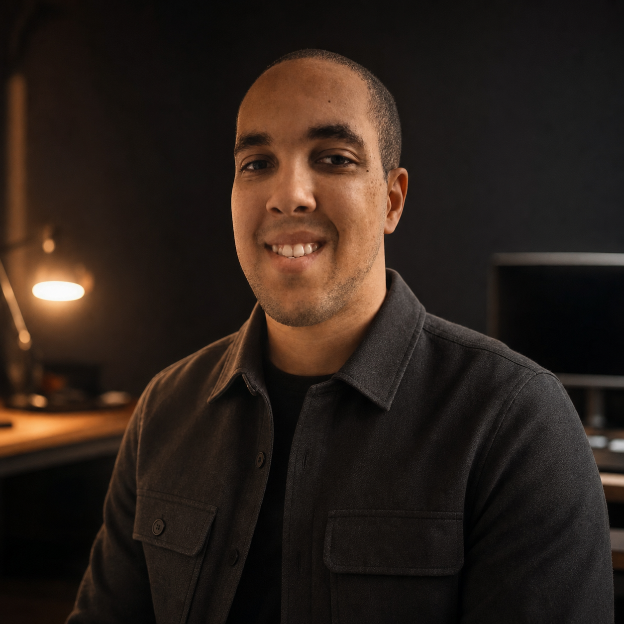 Devin Gray in a product studio
